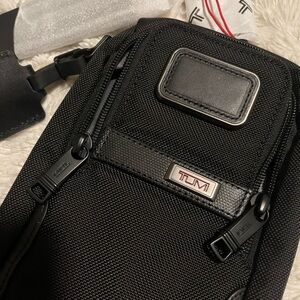 TUMI Black Belt Bag for Men